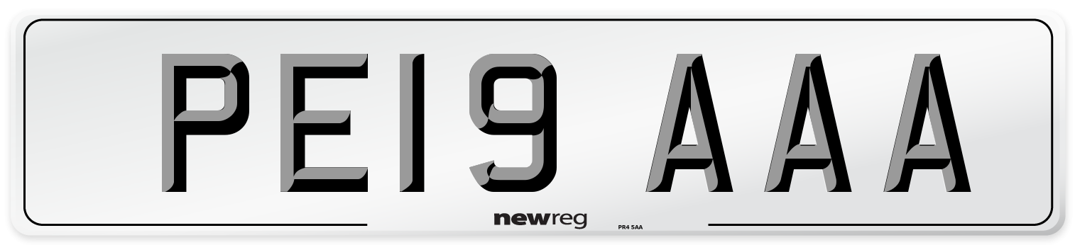 PE19 AAA Number Plate from New Reg